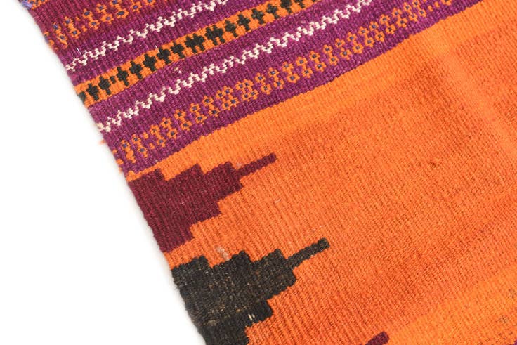 Detail image of 2' 10 x 3' 9 Hand Woven Kilim Afghan Wool Square Rug
