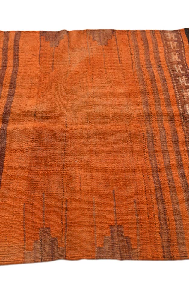 Detail image of 3' x 3' 6 Hand Woven Kilim Fars Wool Square Rug