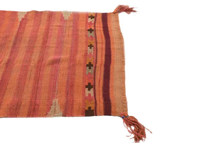 3' 1 x 3' 8 Hand Woven Kilim Fars Wool Square Rug