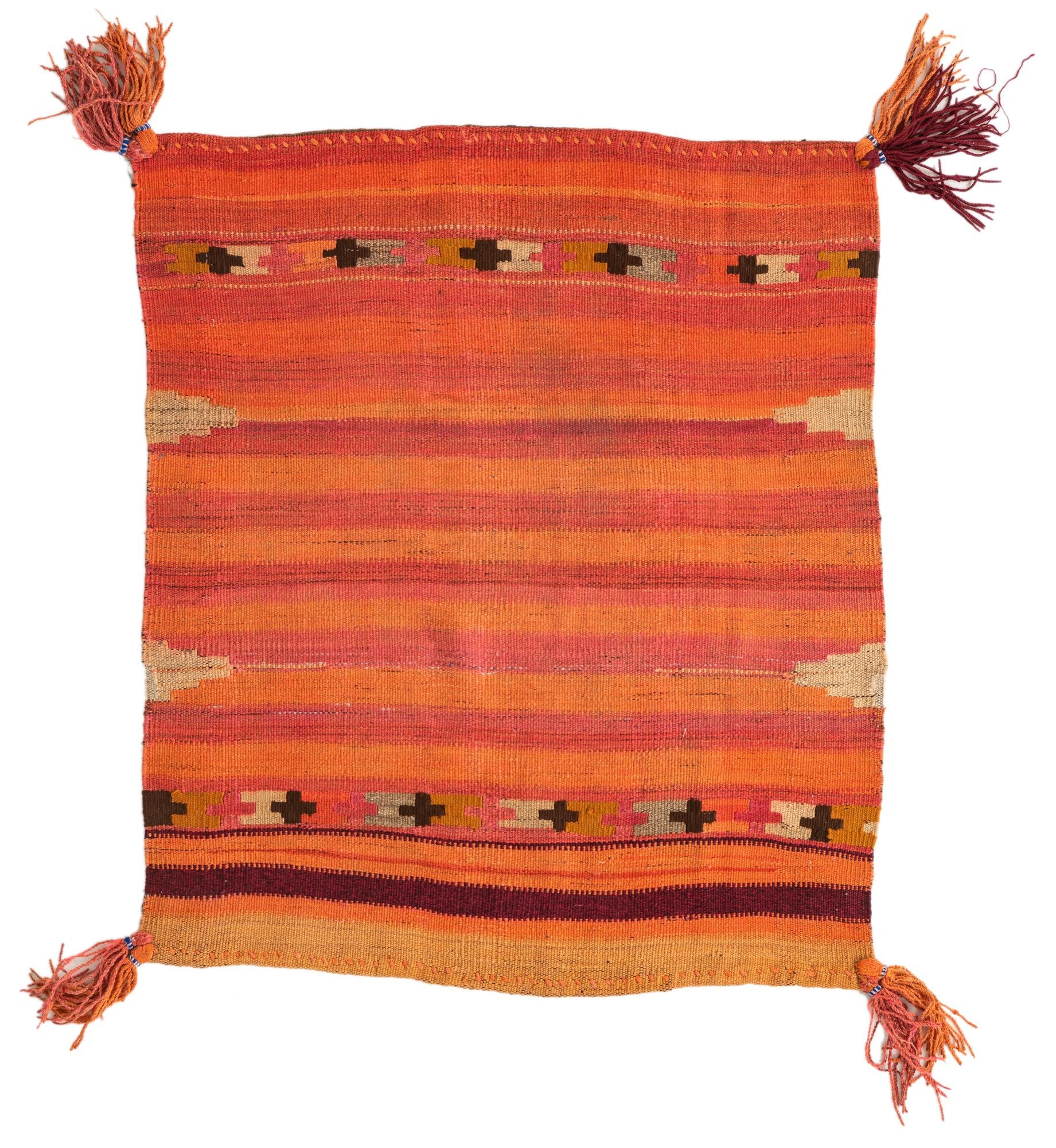 3' 1 x 3' 8 Hand Woven Kilim Fars Wool Square Rug