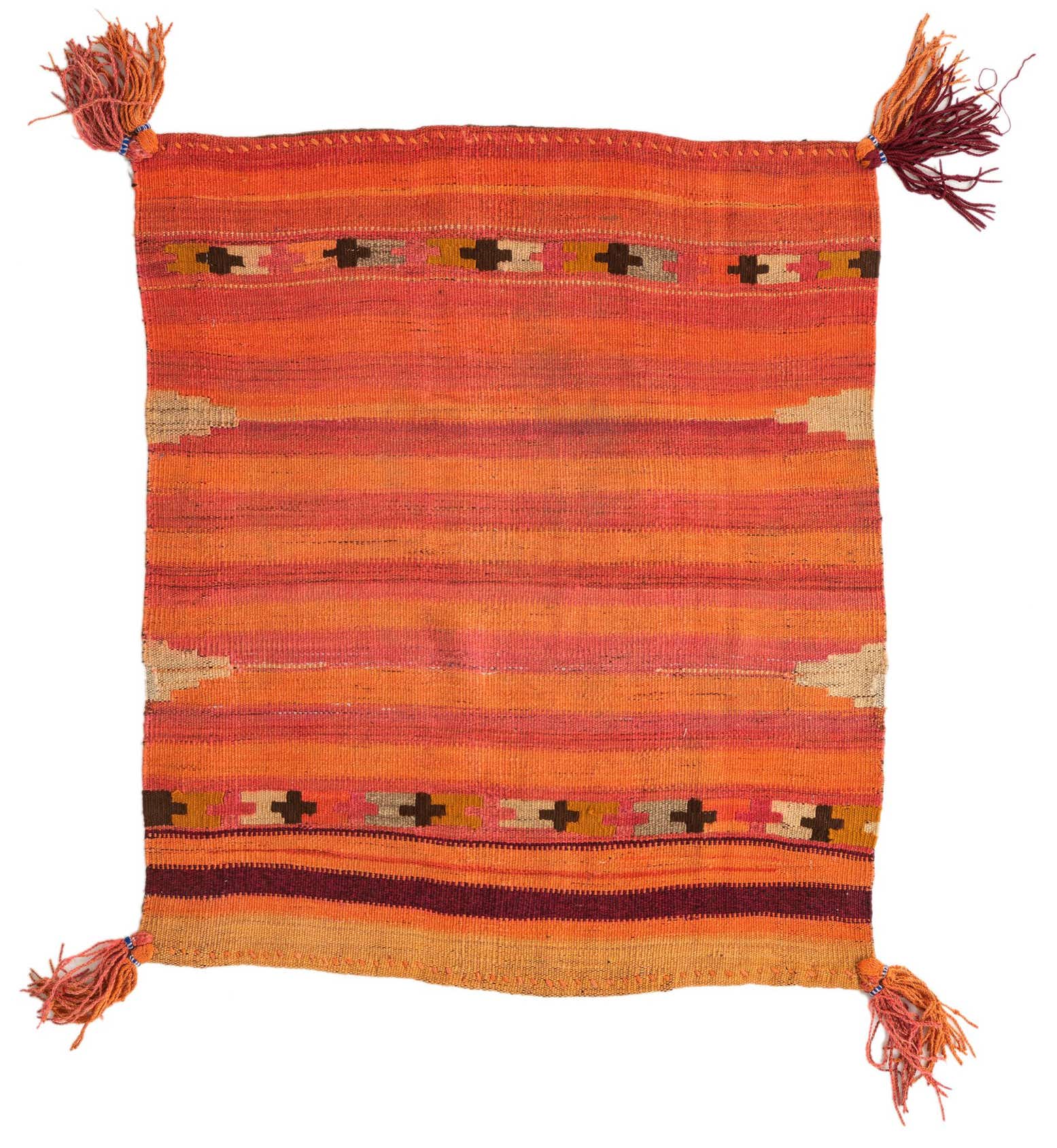 3' 1 x 3' 8 Hand Woven Kilim Fars Wool Square Rug