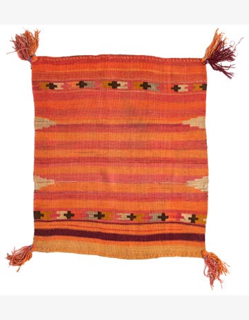 3' 1 x 3' 8 Hand Woven Kilim Fars Wool Square Rug
