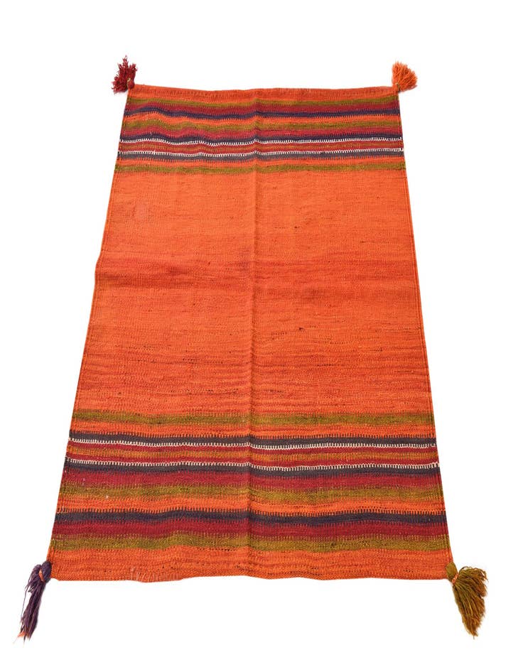 Detail image of 3' 6 x 3' 6  Hand Woven Kilim Fars Wool Square Rug