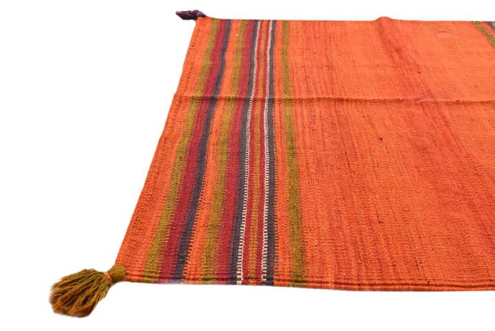 3' 6 x 3' 6 Hand Woven Kilim Fars Wool Square Rug