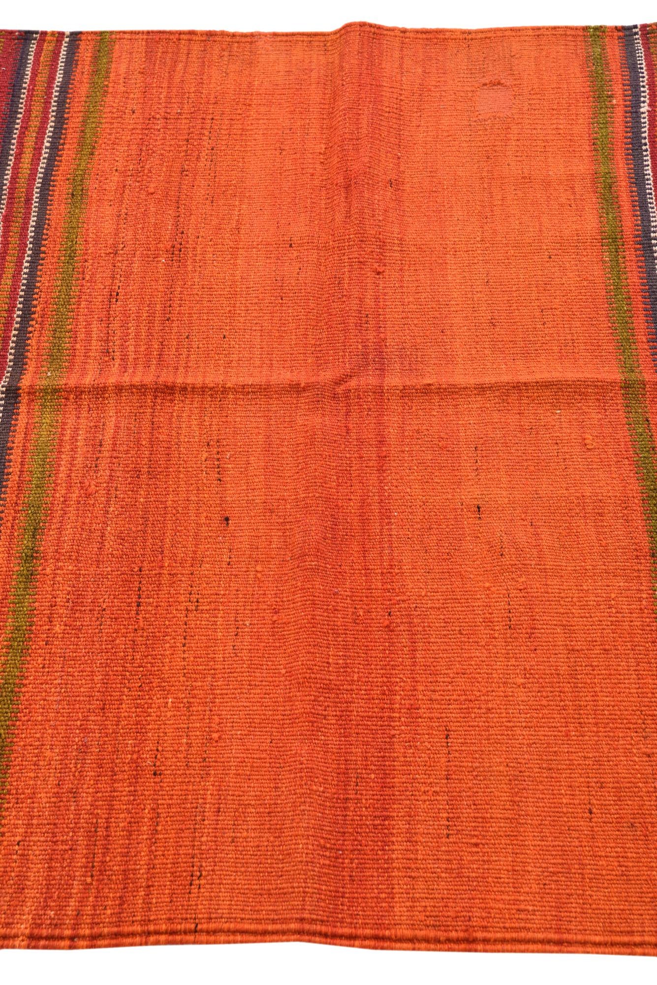 3' 6 x 3' 6 Hand Woven Kilim Fars Wool Square Rug