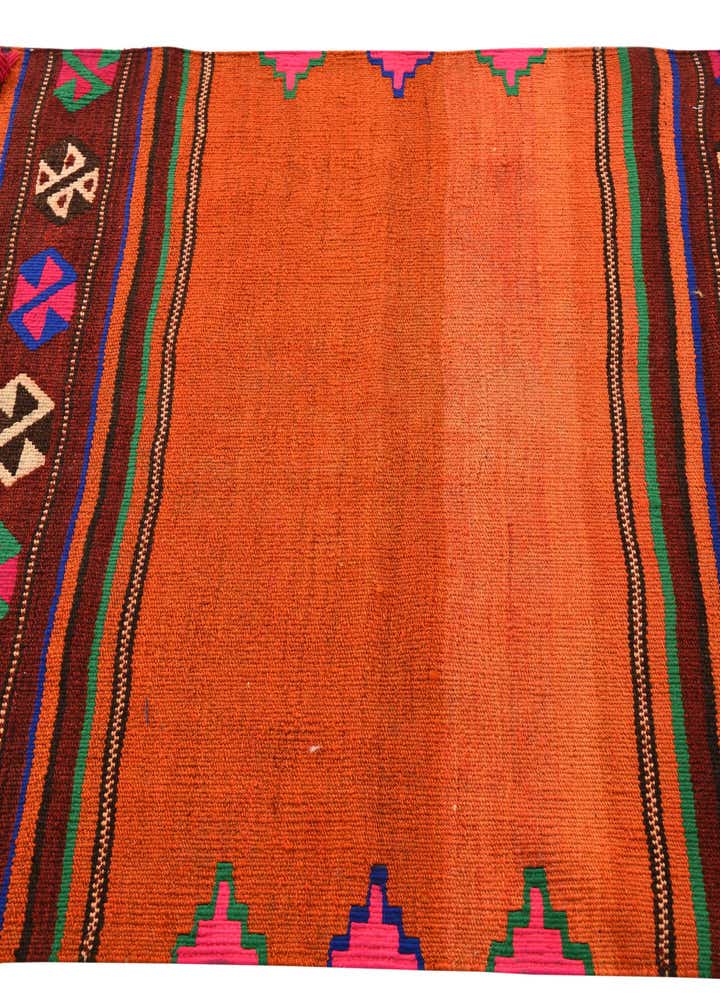 3' 8 x 3' 8 Hand Woven Kilim Fars Wool Square Rug