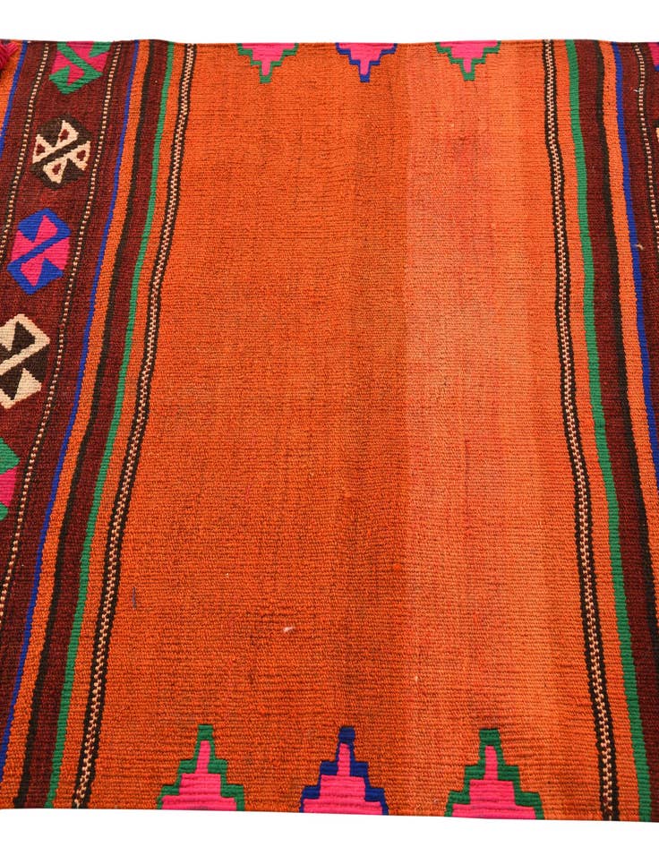 Detail image of 3' 8 x 3' 8  Hand Woven Kilim Fars Wool Square Rug
