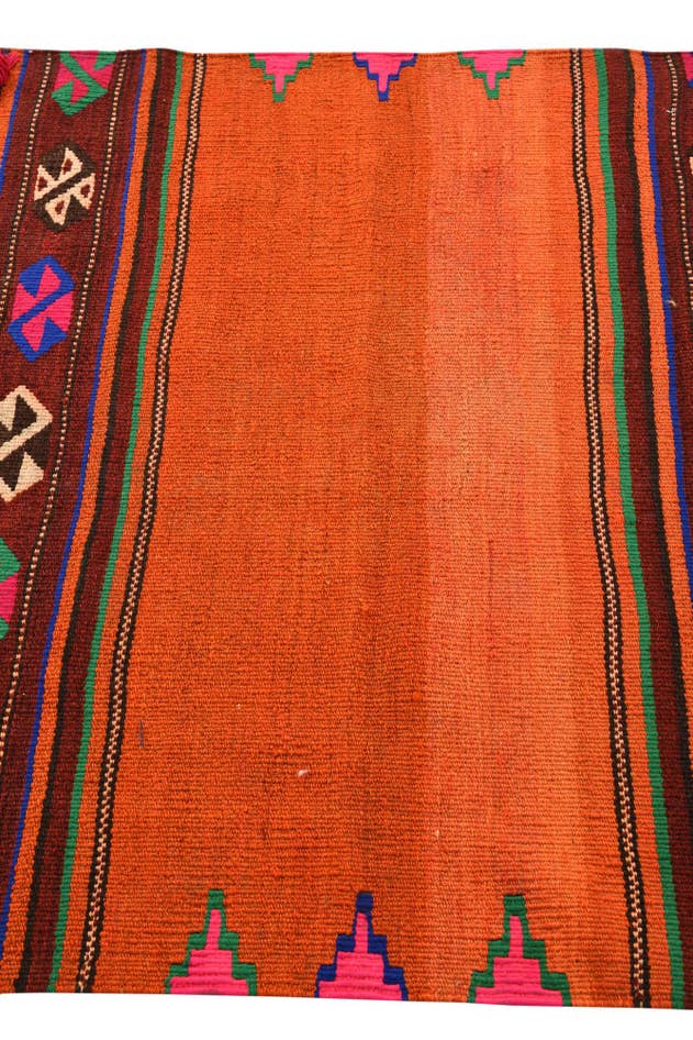 Detail image of 3' 8 x 3' 8 Hand Woven Kilim Fars Wool Square Rug