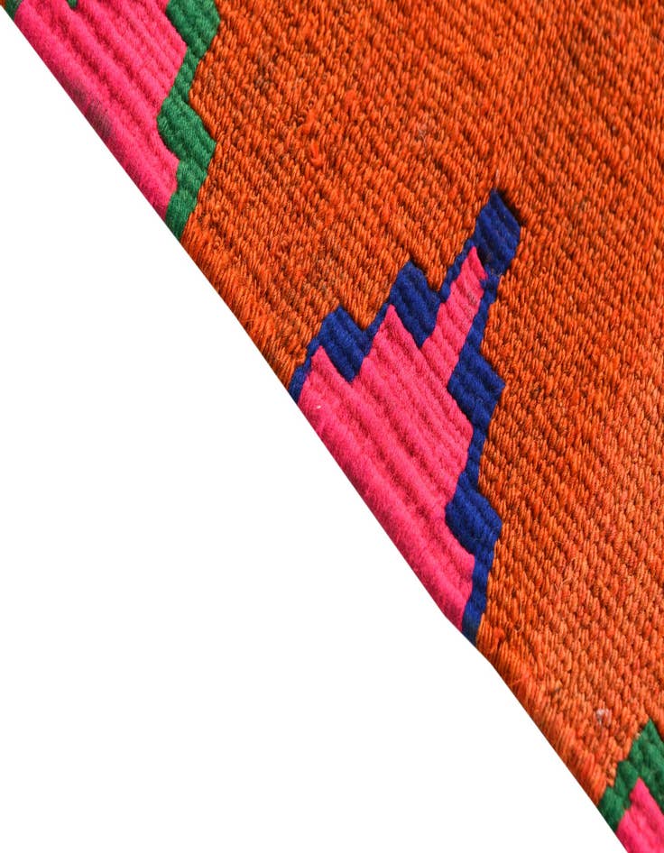 Detail image of 3' 8 x 3' 8  Hand Woven Kilim Fars Wool Square Rug