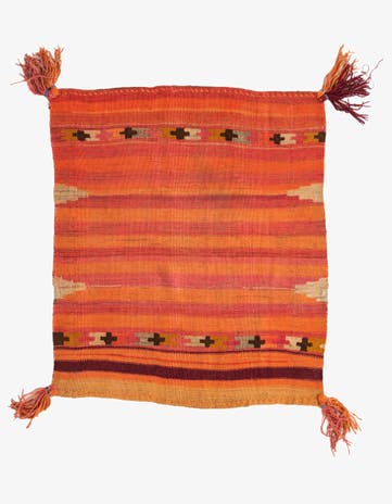 3' 1 x 3' 8 Hand Woven Kilim Fars Wool Square Rug