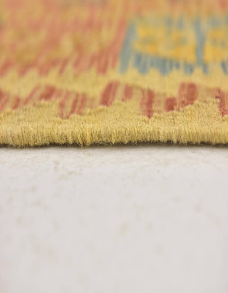 Detail image of 3' 2 x 3' 3  Hand Woven Kilim Maymana Wool Square Rug