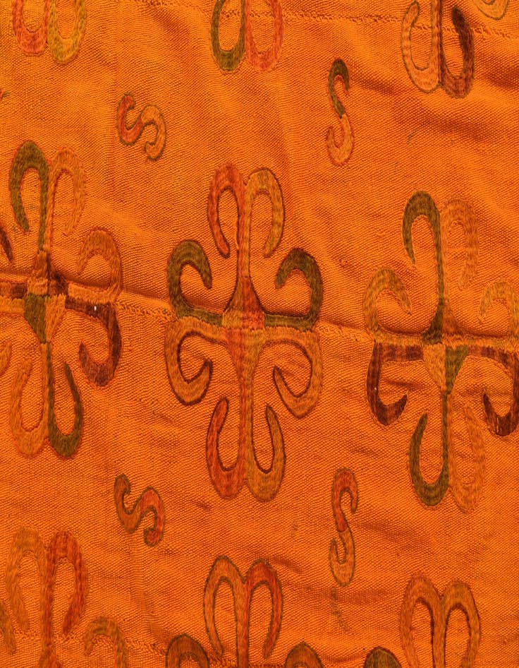 Detail image of 6' 5 x 7' 7  Hand Woven Kilim Suzani Wool Square Rug