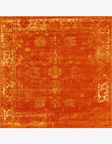 Orange Monte Carlo Square Rug