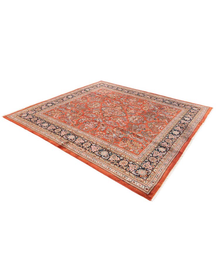 Detail image of 8' 1 x 8' 5 Hand Knotted Sarough Wool Square Rug