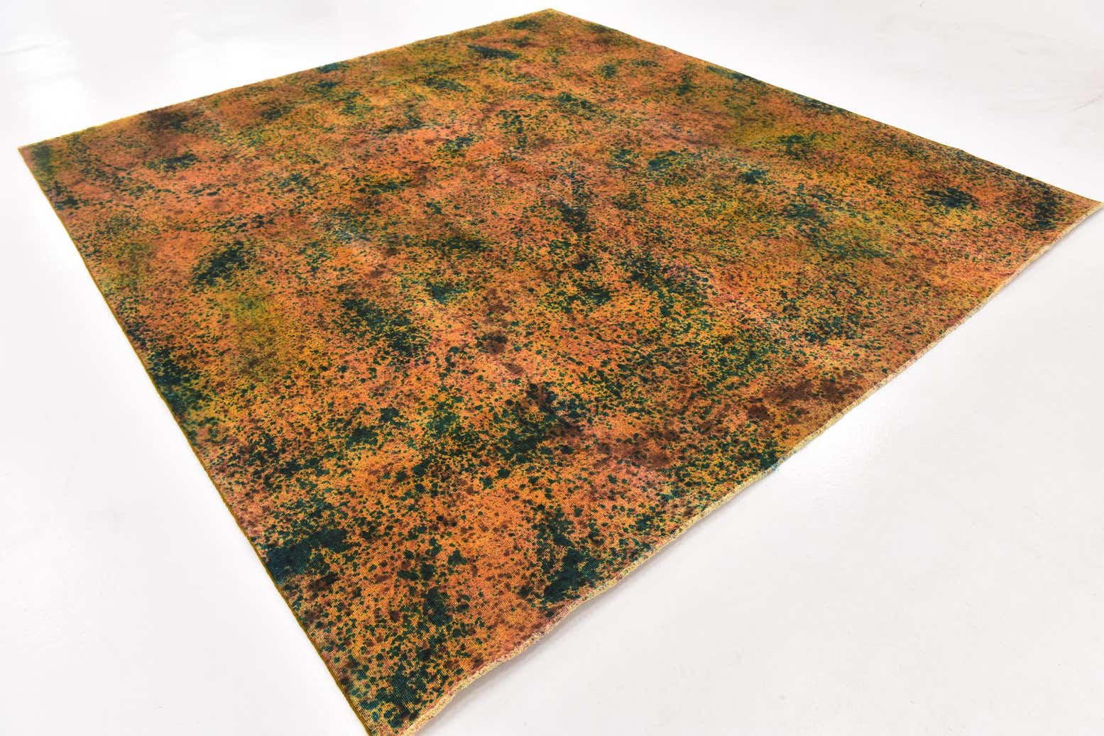 9' 8 x 10' 4 Hand Knotted Ultra Vintage Persian Wool Square Rug