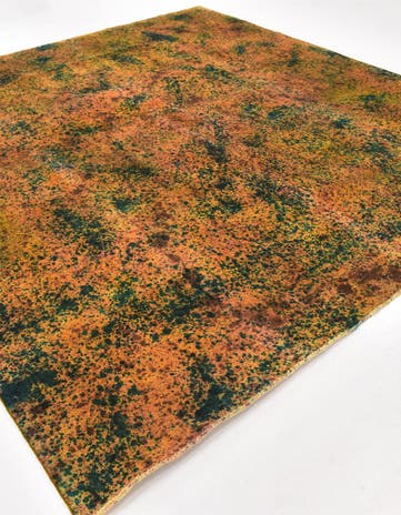 9' 8 x 10' 4 Hand Knotted Ultra Vintage Persian Wool Square Rug