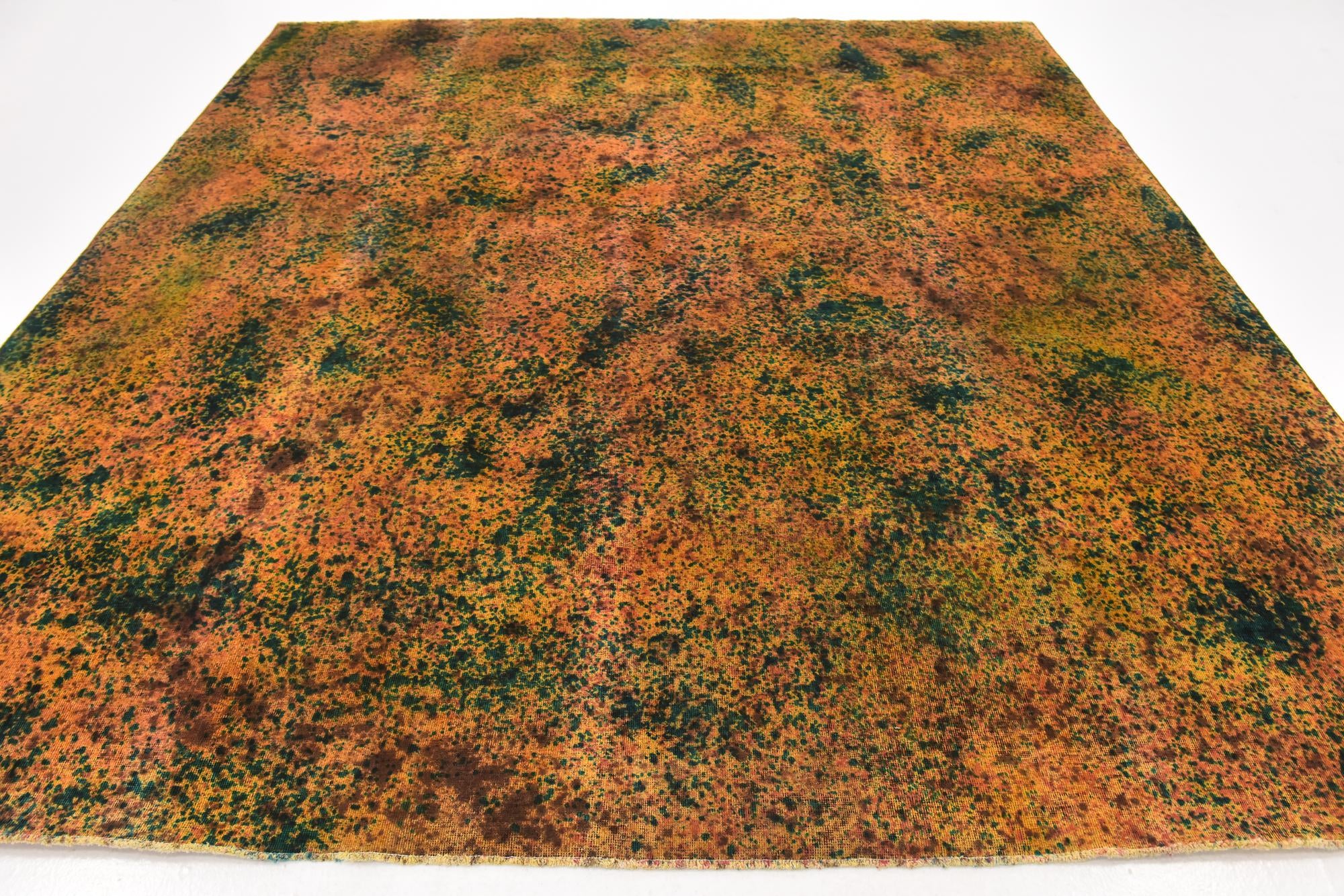 9' 8 x 10' 4 Hand Knotted Ultra Vintage Persian Wool Square Rug