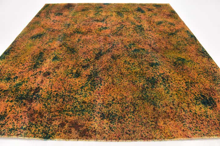 9' 8 x 10' 4 Hand Knotted Ultra Vintage Persian Wool Square Rug