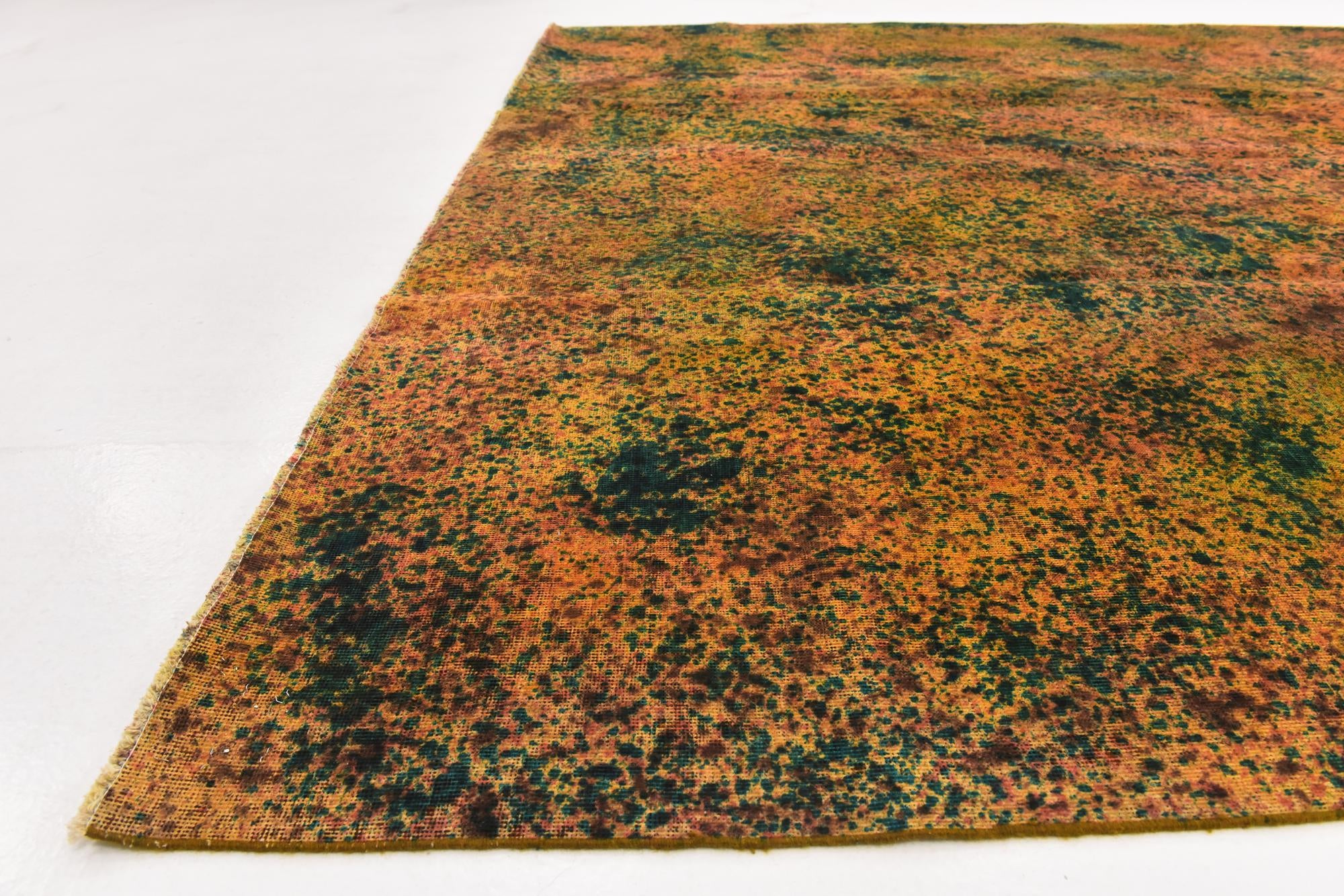 9' 8 x 10' 4 Hand Knotted Ultra Vintage Persian Wool Square Rug