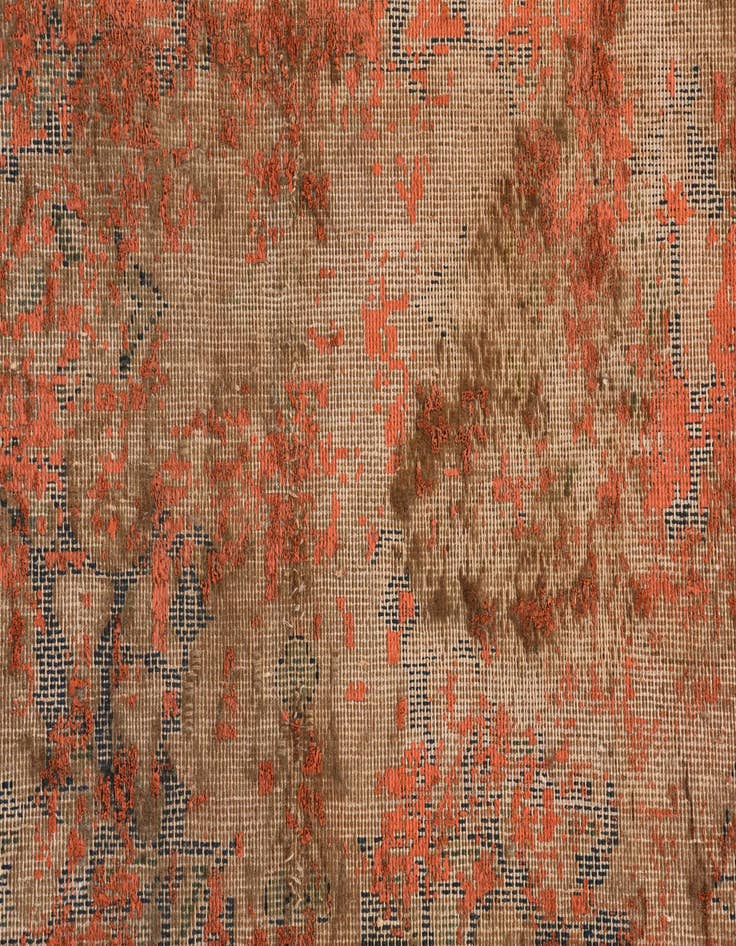 Detail image of 9' 6 x 12' 9 Hand Knotted Ultra Vintage Persian Wool Rug