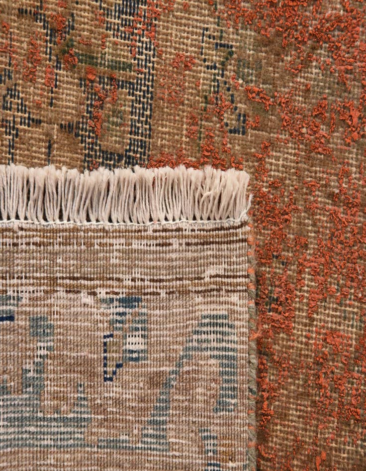 Detail image of 9' 6 x 12' 9 Hand Knotted Ultra Vintage Persian Wool Rug