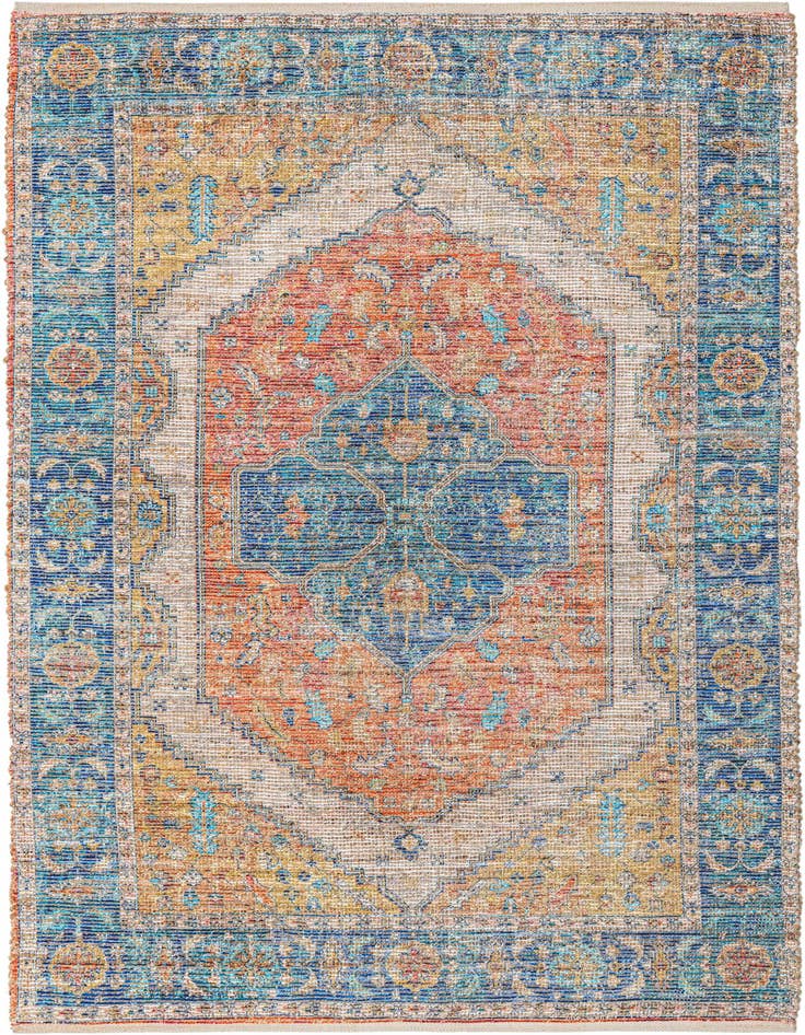 Detail image of 5' 3 x 8' Hand Woven Chenille Jute Rug
