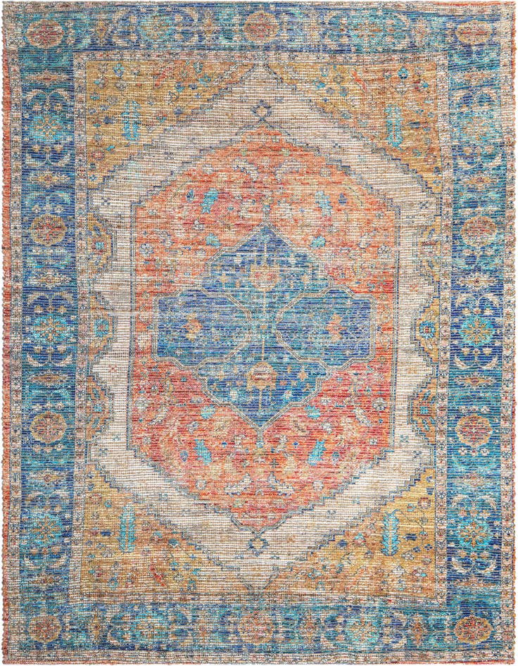 Detail image of 6' 1 x 9' Hand Woven Chenille Jute Rug