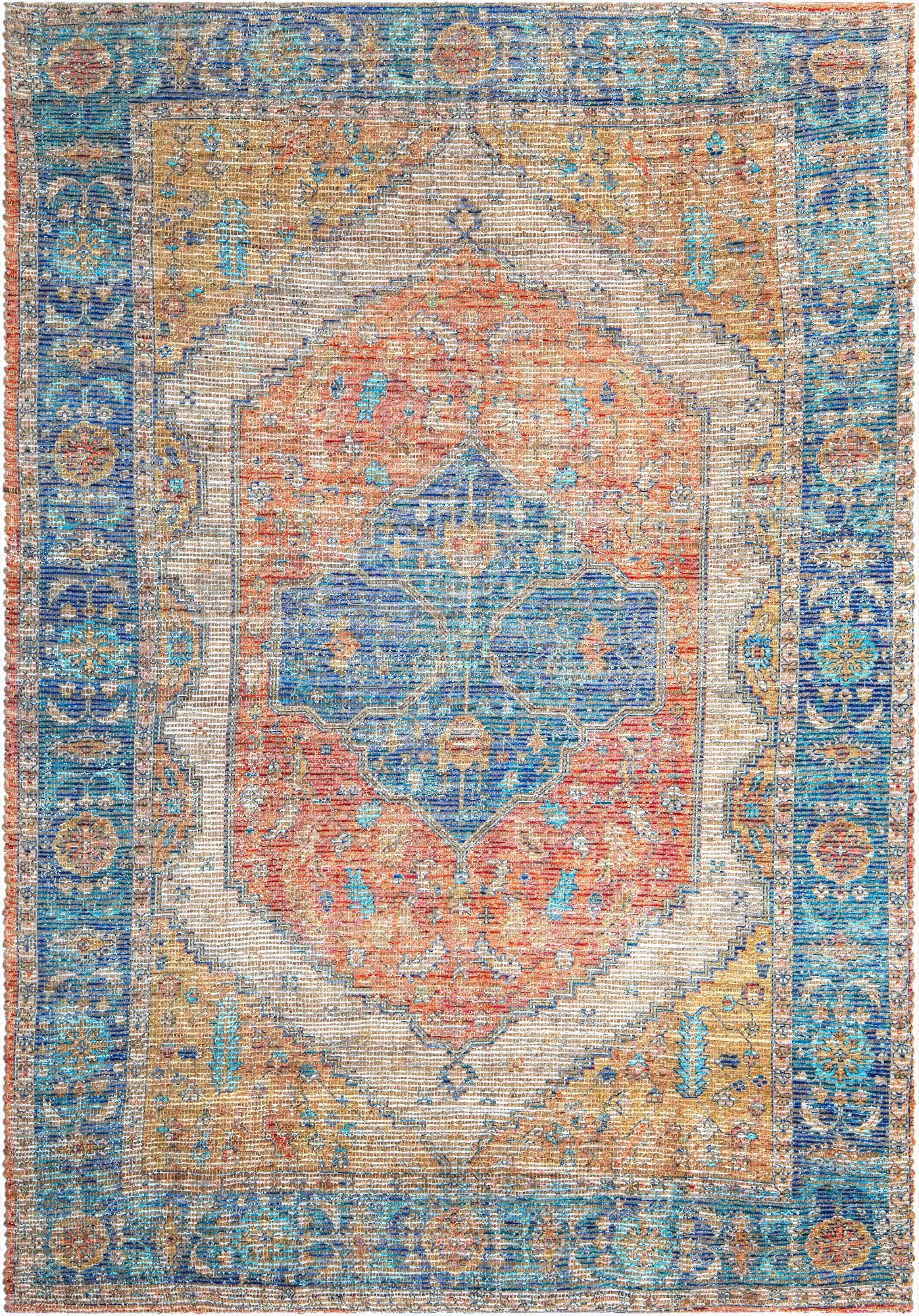 185cm x 275cm  Hand Woven Chenille Jute Alfombra