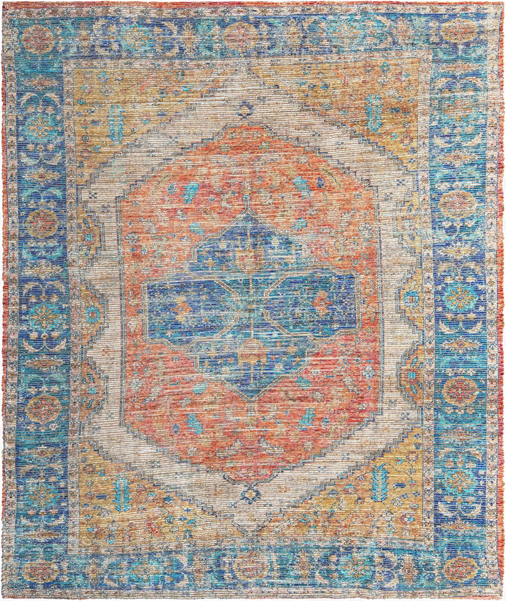 7' 10 x 10'  Hand Woven Chenille Jute Rug