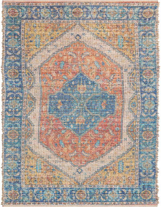Detail image of 2' 2 x 8' Hand Woven Chenille Jute Runner Rug