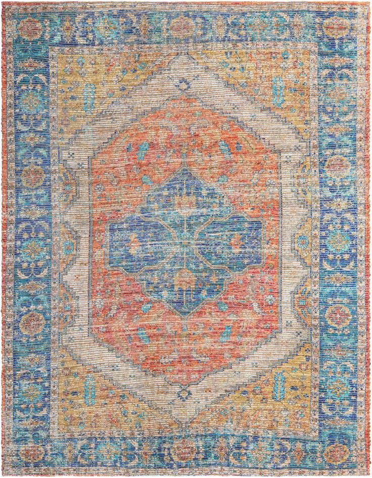Detail image of 7' 10 x 7' 10 Hand Woven Chenille Jute Square Rug