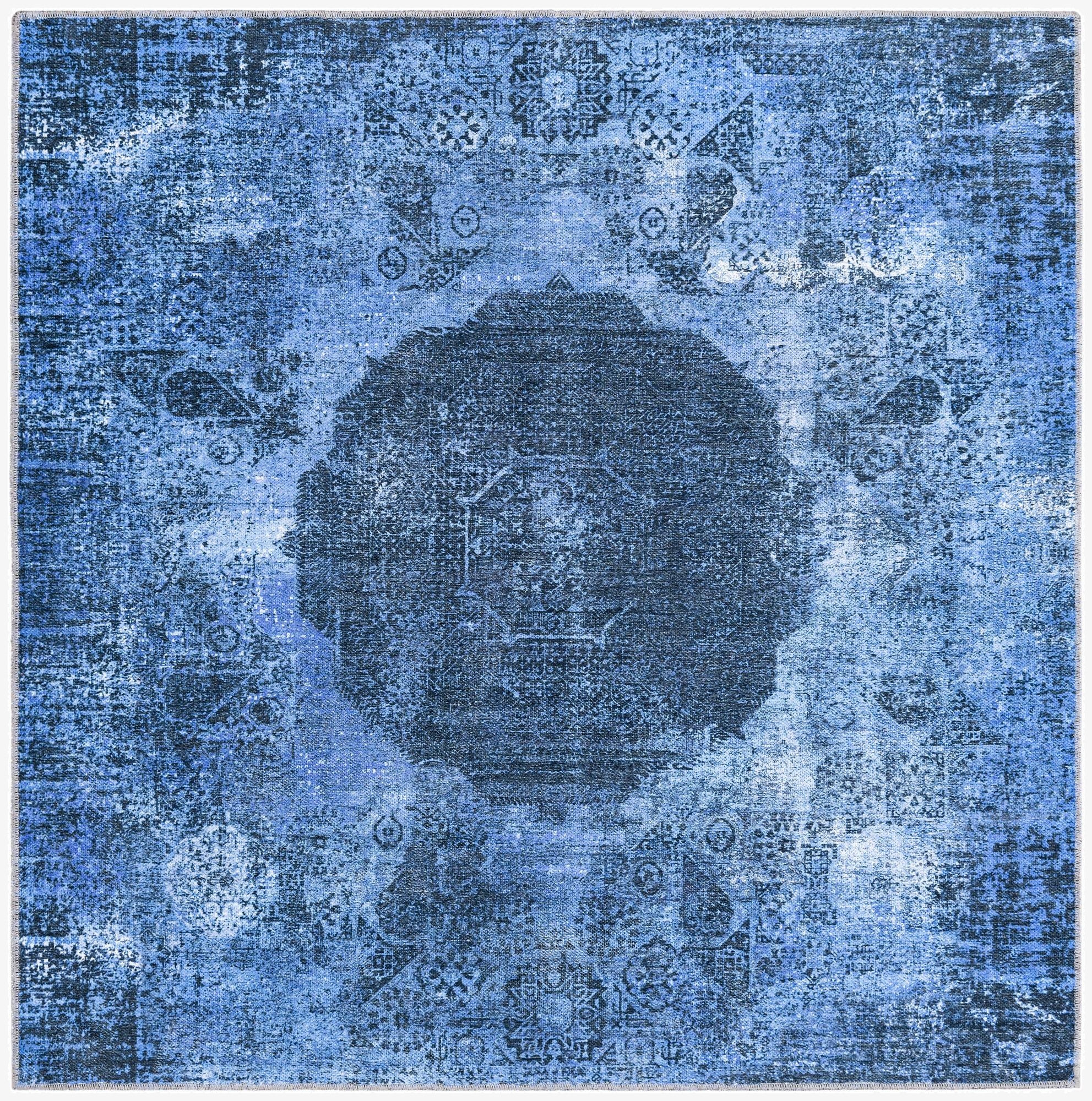 Primary image 5' x 5'  Washable Yara Square Rug