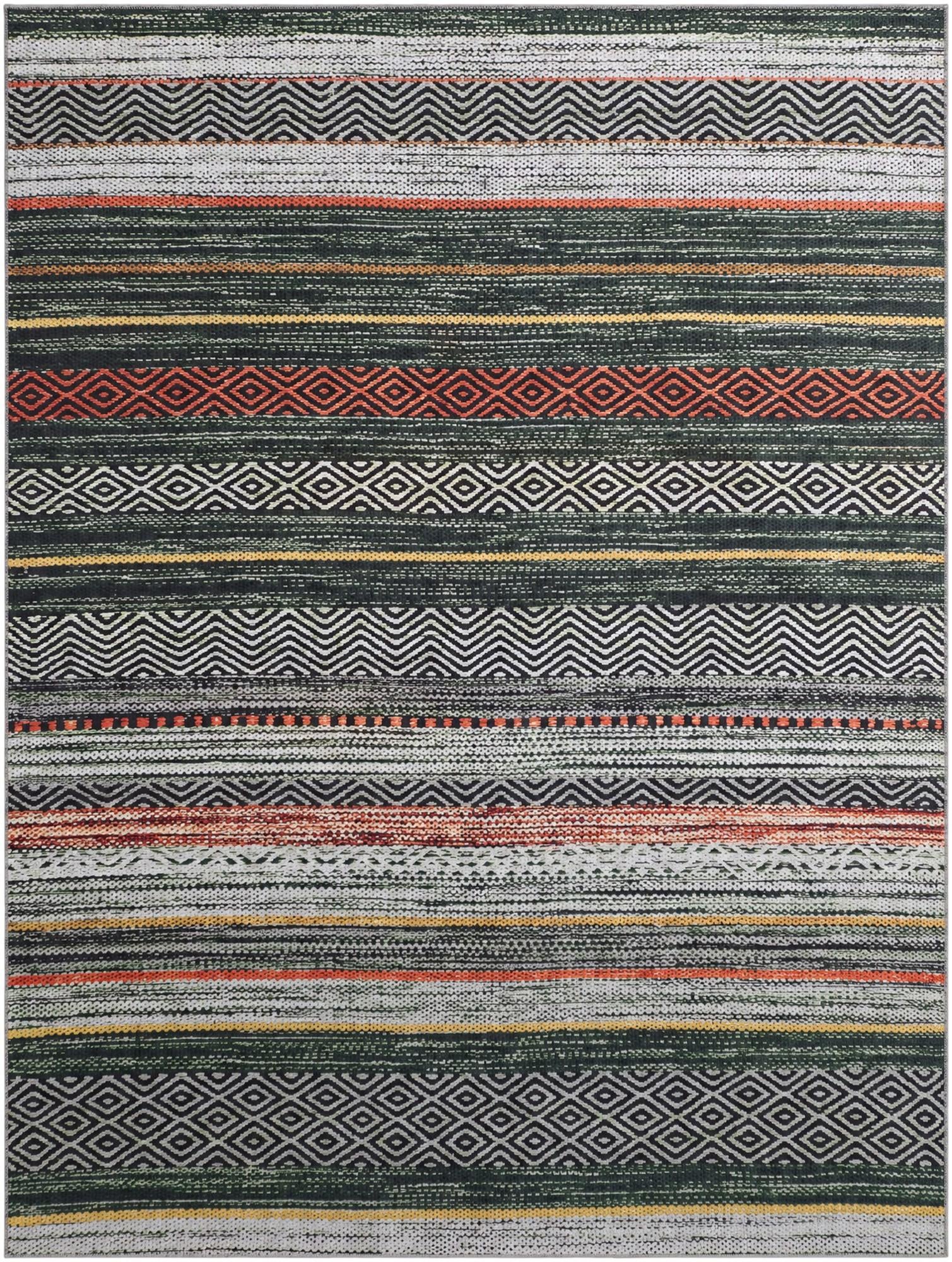 Pagosa · Chevron rug, green