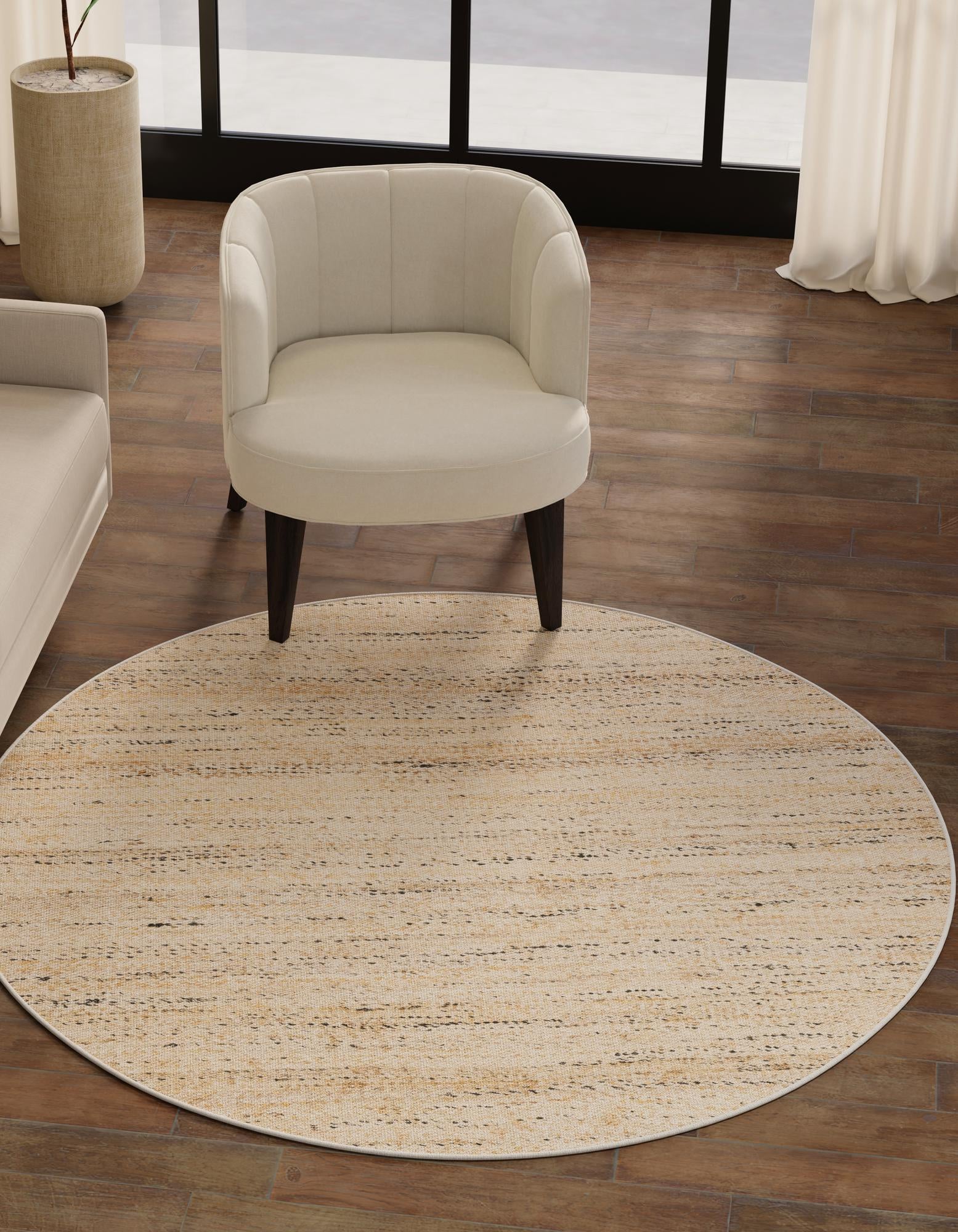 7' 10 x 7' 10 Hand Woven Palm Beach Jute Round Rug