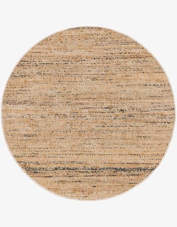 Palomino Ivory Hand Woven Palm Beach Jute Round Rug