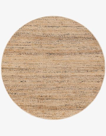 Palomino Ivory Hand Woven Palm Beach Jute Round Rug