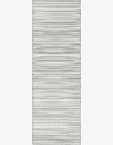 Pastel Gray Easy-Clean Vista Breeze Indoor / Outdoor Runner Rug