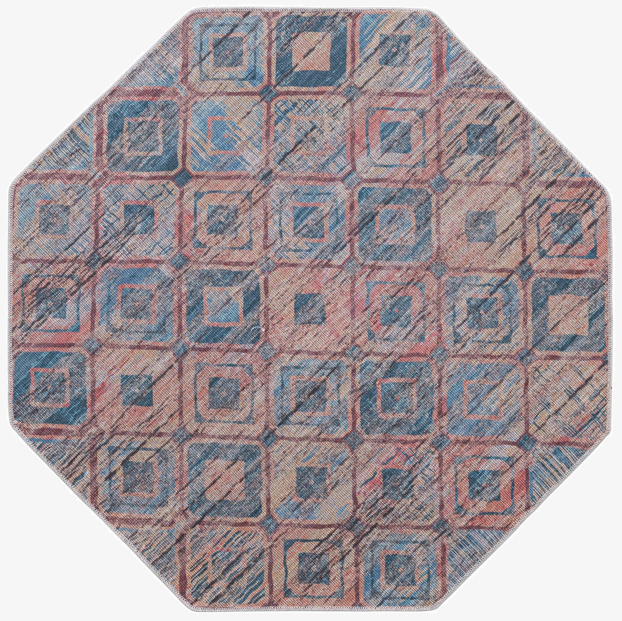 5' 3 x 5' 3  Washable Sisu Octagon Rug