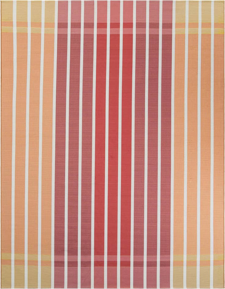 Detail image of 10' x 13' Easy-Clean Striped Indoor / Outdoor Rug