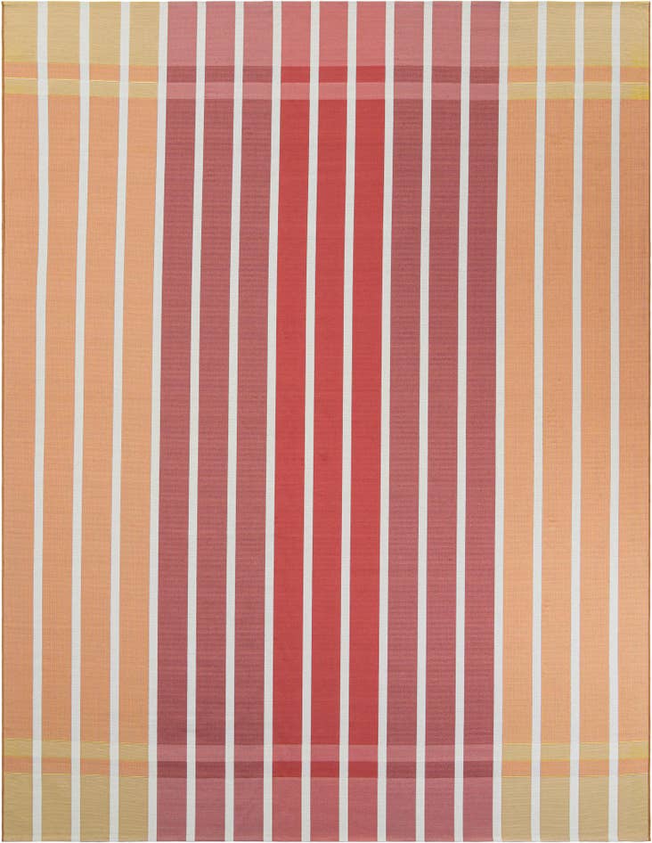 Detail image of 10' x 13' Easy-Clean Striped Indoor / Outdoor Rug