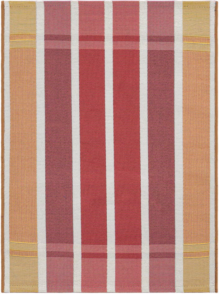 Detail image of 2' x 3' Easy-Clean Striped Indoor / Outdoor Rug