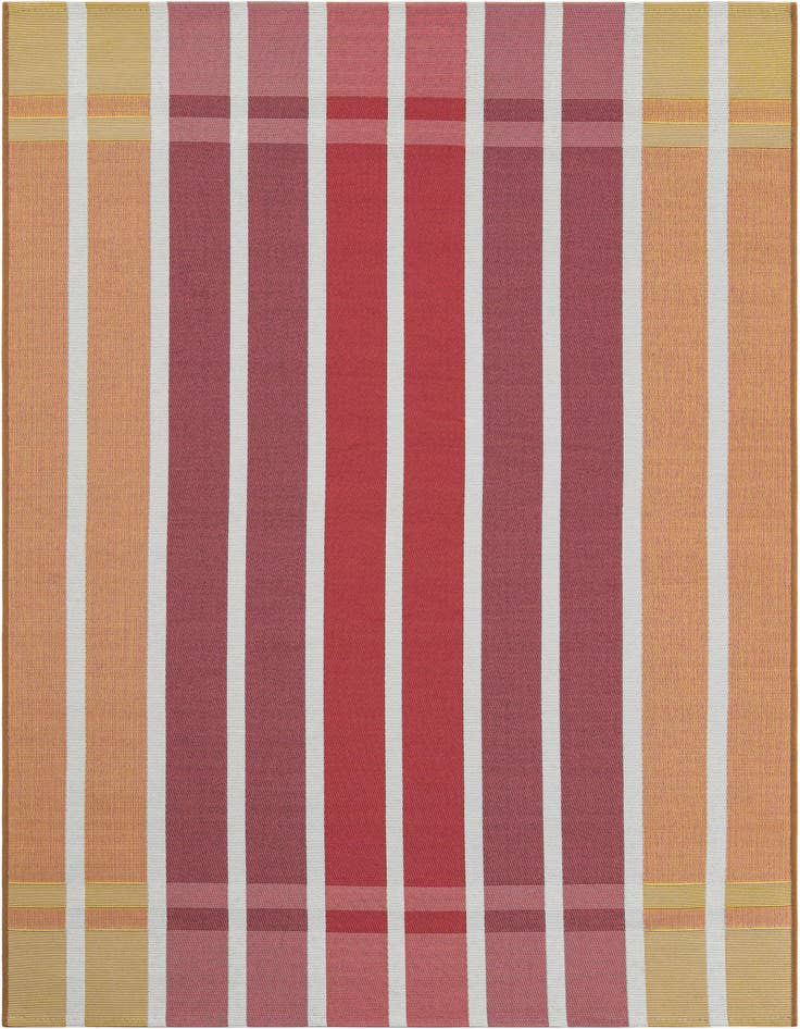 Detail image of 4' x 6' Easy-Clean Striped Indoor / Outdoor Rug