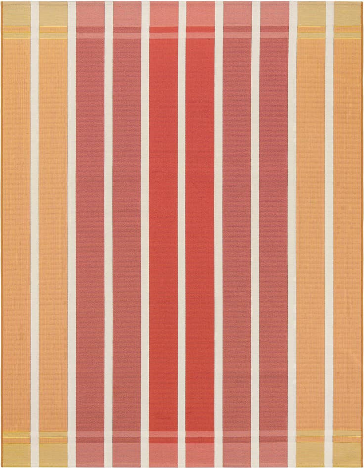 Detail image of 5' 3 x 8' Easy-Clean Striped Indoor / Outdoor Rug