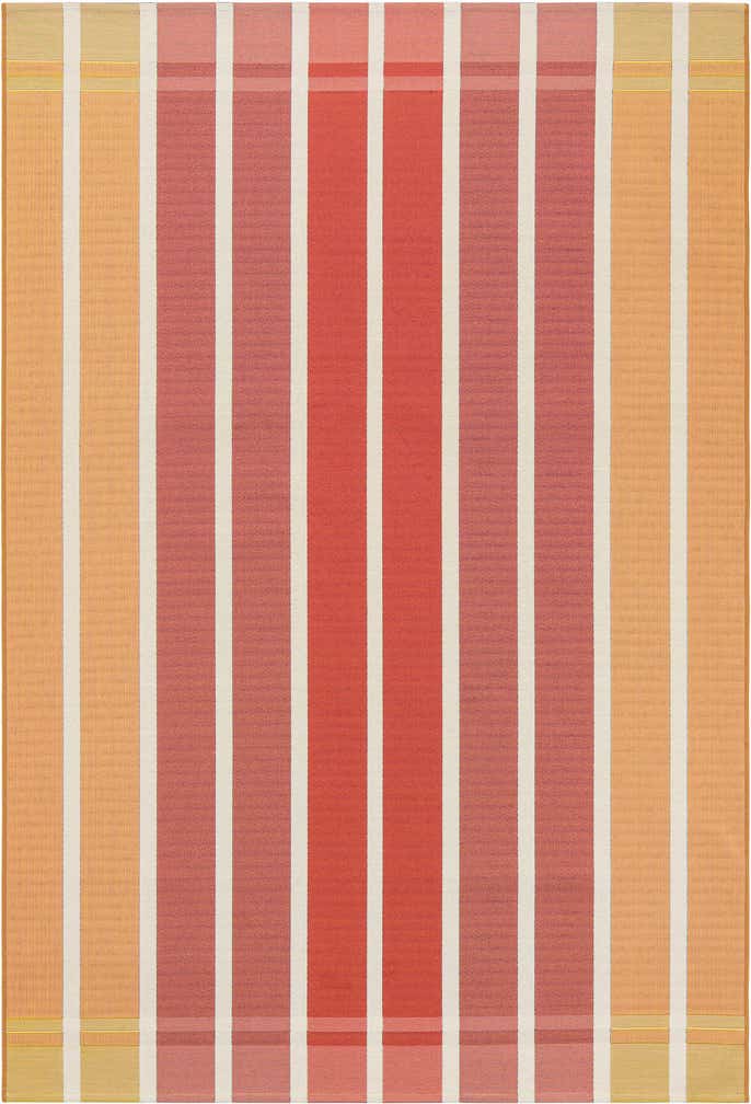 5' 3 x 8' Easy-Clean Striped Indoor / Outdoor Rug