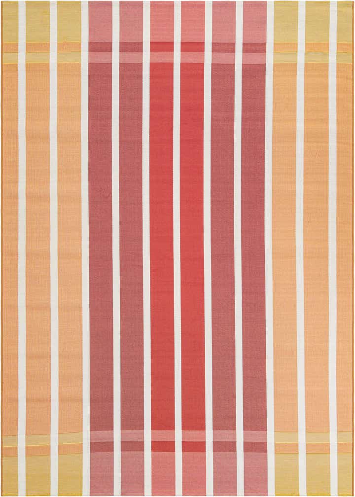 6' x 9' Easy-Clean Striped Indoor / Outdoor Rug