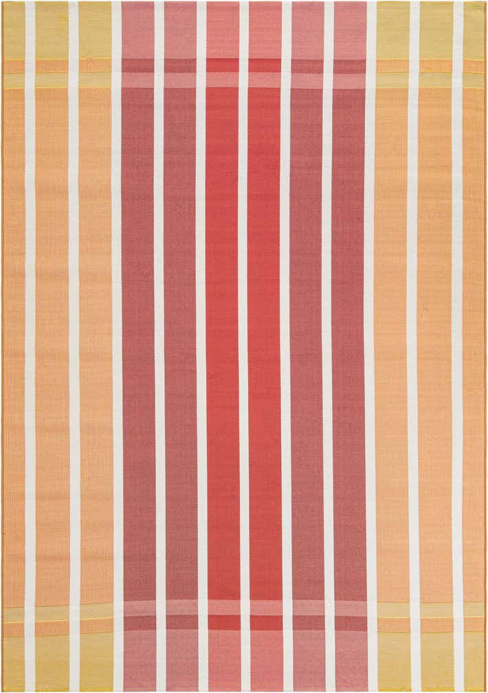 6' x 9' Easy-Clean Striped Indoor / Outdoor Rug