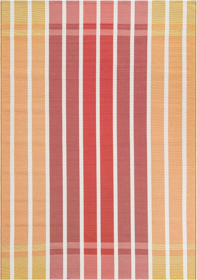 Detail image of 6' x 9' Easy-Clean Striped Indoor / Outdoor Rug