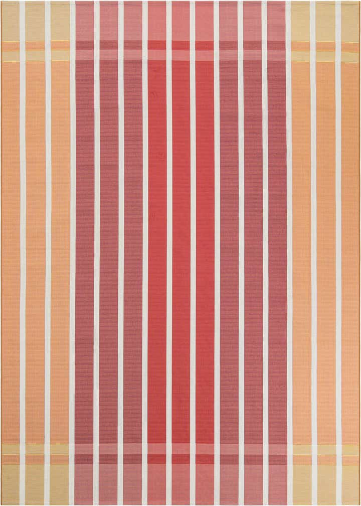 7' 10 x 10' Easy-Clean Striped Indoor / Outdoor Rug