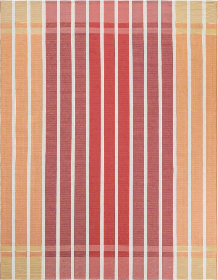 Detail image of 7' 10 x 10' Easy-Clean Striped Indoor / Outdoor Rug