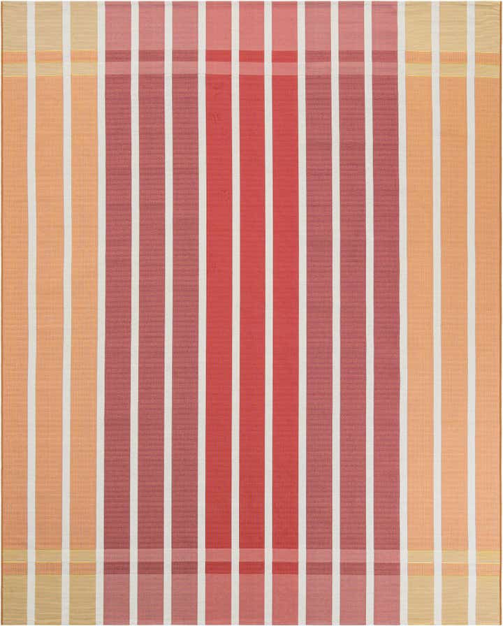 7' 10 x 10' Easy-Clean Striped Indoor / Outdoor Rug